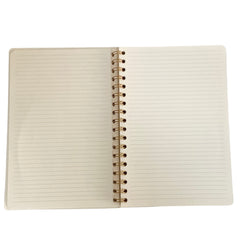 Acar Spiralli Termo Deri Esnek Kapaklı Degrade Turuncu Sarı16*24 Cm Çizgili Defter