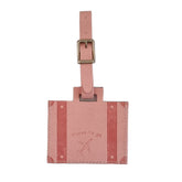 Acar Giza Termo Deri Bagaj Valiz Bavul Etiketi Pudra Pembe