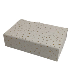 Acar Mıknatıslı Katlanabilir Altın Yıldız Desenli Kutu Beyaz 22*14*6 cm