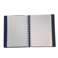 Acar Timex Soft Defter 16*23,5cm 256 Sayfa Yarı Gizli Spiralli Çizgili Lacivert