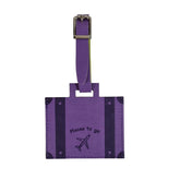Acar Giza Termo Deri Çift Renkli Bagaj Valiz Etiketi Mor-Yağ Yeşili