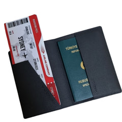 Acar Mira Termo Deri Pasaport Kılıfı Pasaportluk Seyahat Cüzdanı Siyah