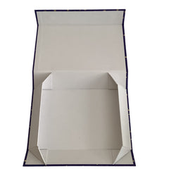 Acar Mıknatıslı Katlanabilir Altın Yıldız Desenli Kutu Lacivert 22*14*4 cm