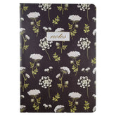 Acar Beyaz Çiçekli Termo Esnek Kapaklı Çizgili 14,3*20,5 Cm 256 Sayfa Defter
