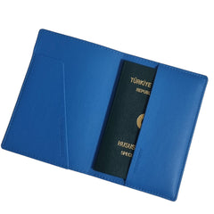 Mira Elma Derisi (SÜRDÜRÜLEBİLİR MALZEME)Pasaport Kılıfı Pasaportluk Seyahat Cüzdanı Mavi