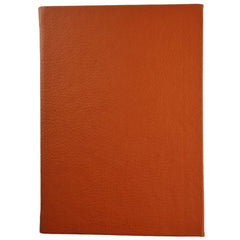 Acar Termo Deri Esnek Kapaklı 10,5*15 cm 160 Sayfa Kareli Defter Koyu Turuncu