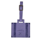 Acar Giza Termo Deri Bagaj Valiz Bavul Etiketi Leylak