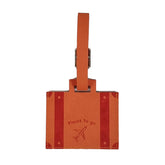 Acar Giza Termo Deri Bagaj Valiz Bavul Etiketi Orange