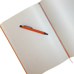 Acar Termo Deri Esnek Kapaklı 21*30 cm 128 Sayfa Çizgili-Kareli-Dot-Çizgisiz Sayfalı Defter Koyu Turuncu