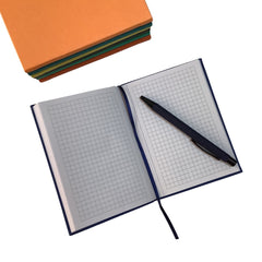Acar Termo Deri Esnek Kapaklı 10,5*15 cm 160 Sayfa Kareli Defter Lacivert