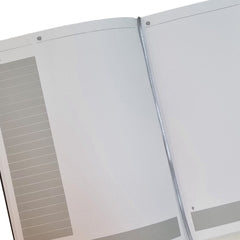 Acar Termo Deri Baskısız Esnek Kapaklı Yan Kenar Boyamalı 21*30 cm 128 Sayfa Dot(Noktalı) Planner Defter Siyah-Gri