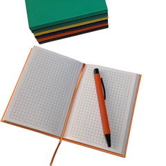 Acar Termo Deri Esnek Kapaklı 10,5*15 cm 160 Sayfa Kareli Defter Turuncu