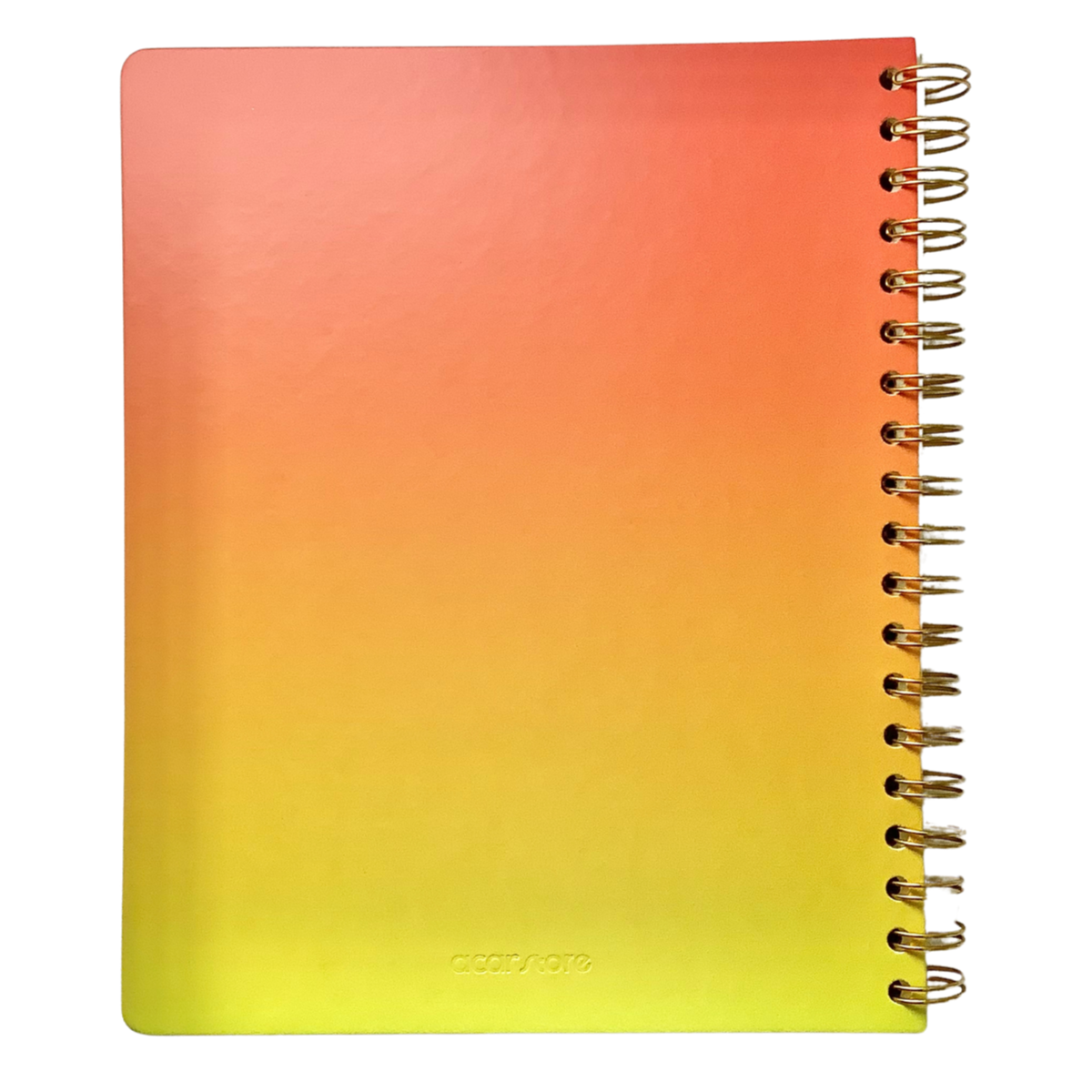 Acar Spiralli Termo Deri Esnek Kapaklı Degrade Turuncu 20*25 cm 240 Sayfa Defter