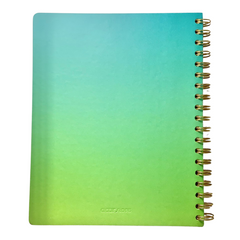 Acar Spiralli Termo Deri Esnek Kapaklı Degrade Yeşil 20*25 cm 240 Sayfa Defter