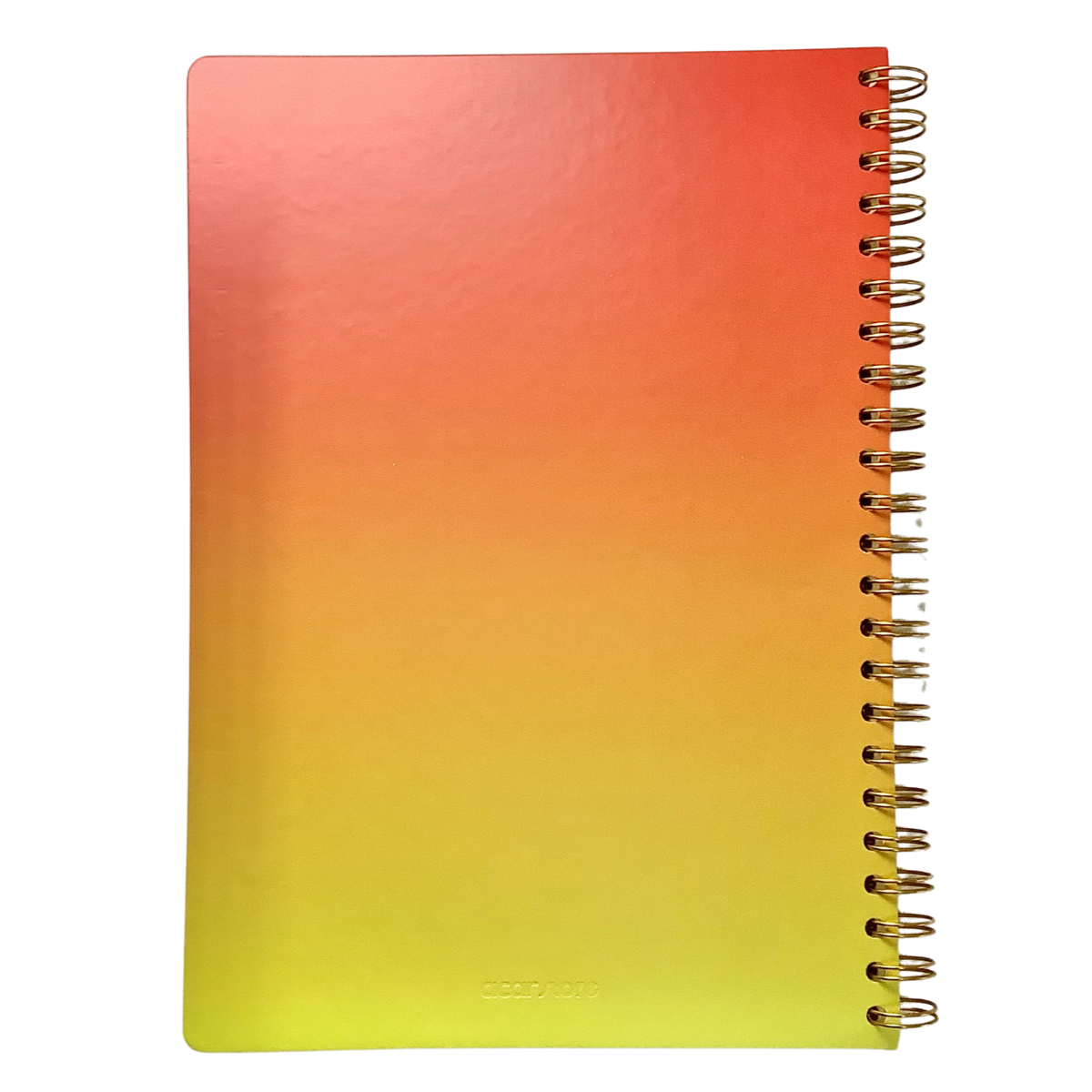 Acar Spiralli Termo Deri Esnek Kapaklı Degrade Turuncu 21*30 cm 240 Sayfa Defter