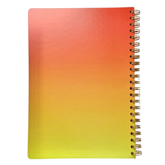 Acar Spiralli Termo Deri Esnek Kapaklı Degrade Turuncu 21*30 cm 240 Sayfa Defter