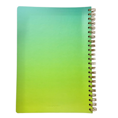 Acar Spiralli Termo Deri Esnek Kapaklı Degrade Yeşil 21*30 cm 240 Sayfa Defter