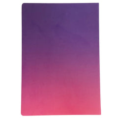 Acar Termo Deri Esnek Kapaklı Degrade Mor Pembe 21*30 Cm A4 Çizgili Defter