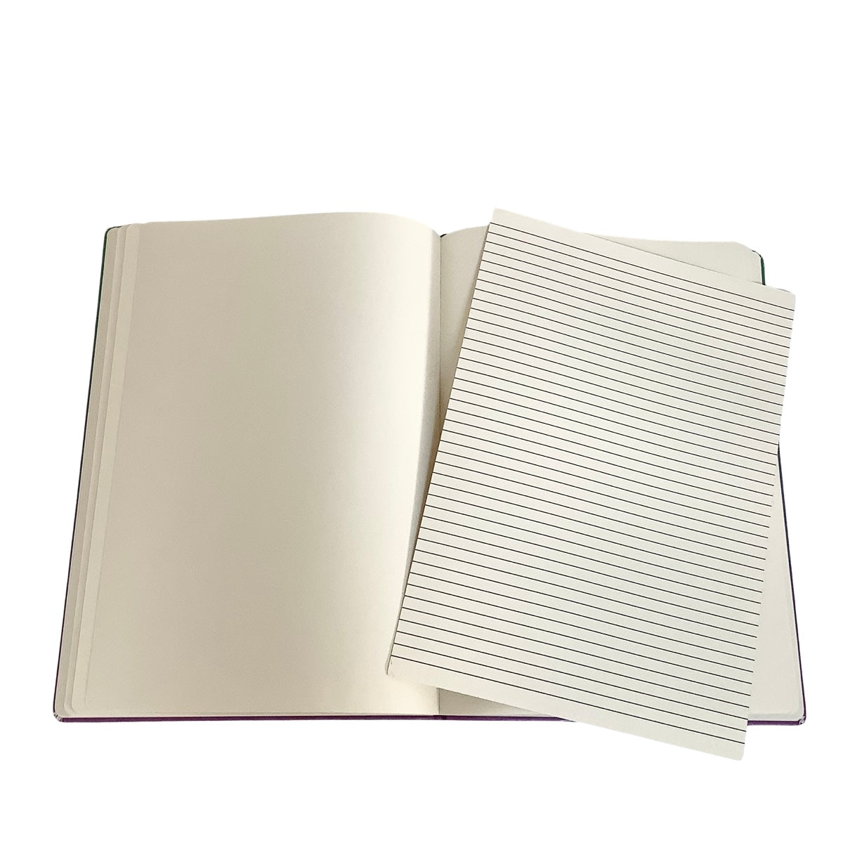 Acar Termo Deri Esnek Kapaklı Degrade Yeşil Mor 21*30 Cm A4 Çizgisiz Defter