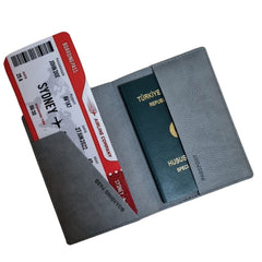 Acar Mira Termo Deri Pasaport Kılıfı Pasaportluk Seyahat Cüzdanı Gri