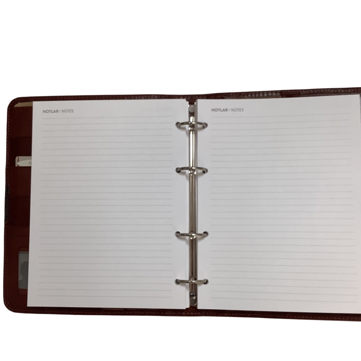 Acar Hakiki Deri Saatli Çıtçıt Patlı 18,5*23 cm 240 Sayfa Tarihsiz Planlayıcı Organizer Kahve-Lacivert