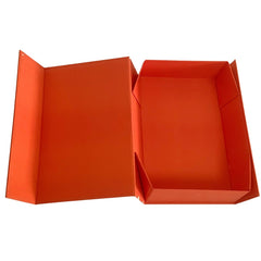 Acar Mıknatıslı Katlanabilir Kedi Desenli Kutu Turuncu 22*14*6 cm
