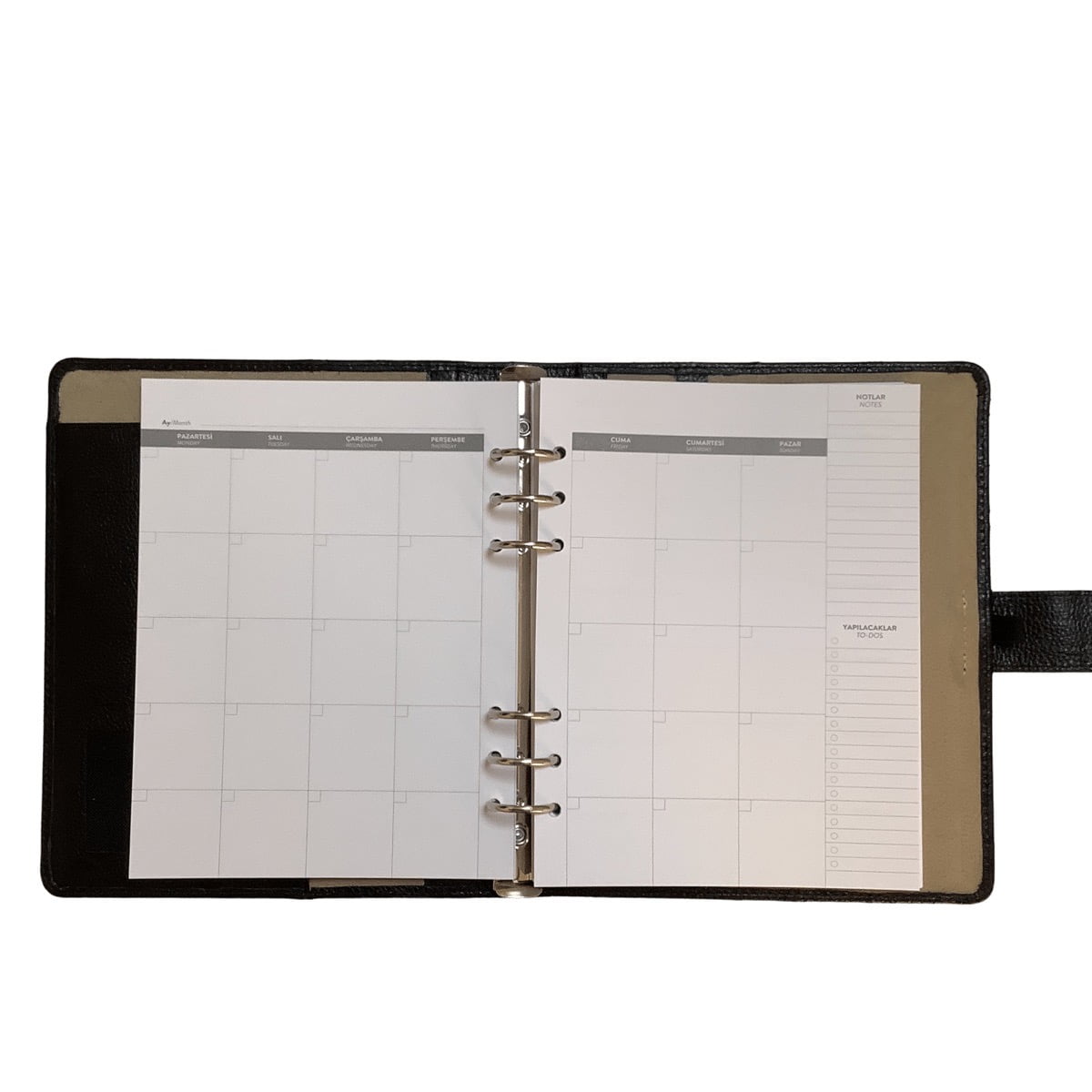 Acar Keçe Kapaklı Mıknatıs Patlı 18,5*23 cm 240 Sayfa Tarihsiz Planlayıcı Organizer Gri