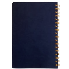 Acar Spiralli Termo Deri Esnek Kapaklı Lacivert16*24 Cm Çizgili Defter