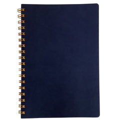 Acar Spiralli Termo Deri Esnek Kapaklı Lacivert16*24 Cm Çizgili Defter