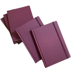 Acar Termo Sert Kapak Çizgili 13,9*20,3 Cm 192 Sayfa Boydan Lastikli Mürdüm Rengi Defter