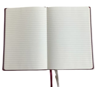 Acar Termo Sert Kapak Çizgili 13,9*20,3 Cm 192 Sayfa Boydan Lastikli Mürdüm Rengi Defter