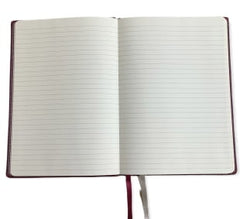 Acar Termo Sert Kapak Çizgili 13,9*20,3 Cm 192 Sayfa Boydan Lastikli Mürdüm Rengi Defter