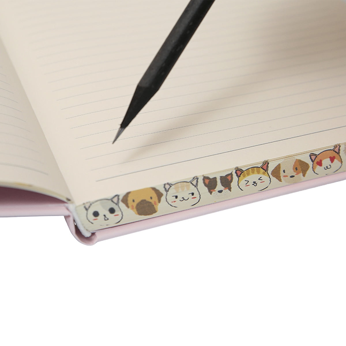 Pinky 16*21,5cm 304 Sayfa 70gr. İvory Çizgili Kenar Sayfa Boyamalı  Defter