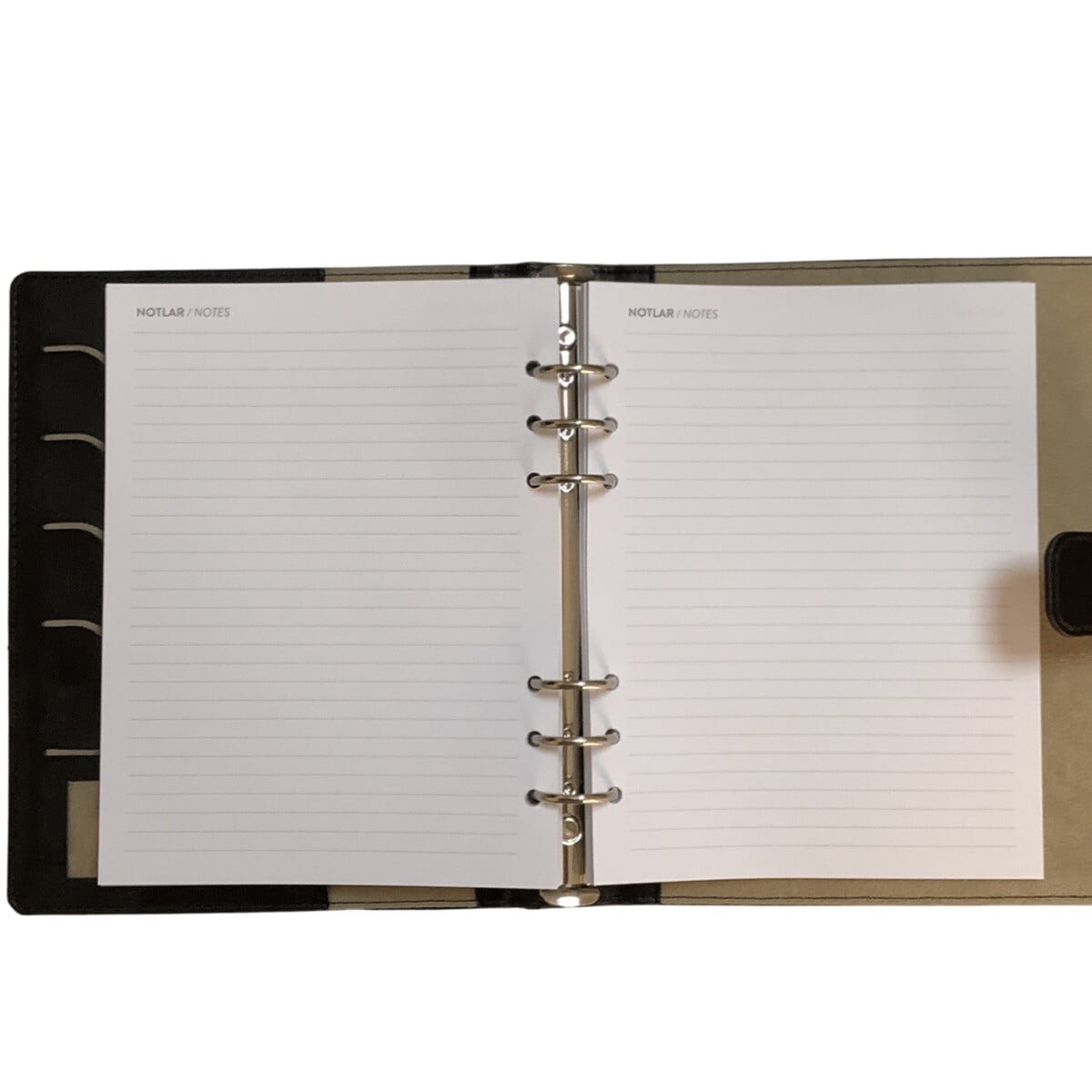 Acar Calyce Termo Deri Mıknatıslı Çıtçıt Patlı 18,5*23 cm 240 Sayfa Tarihsiz Planlayıcı Organizer Siyah