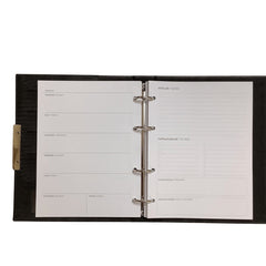 Acar Zara Termo Deri Metal Aksesuarlı 18,5*23 Cm 240 Sayfa Tarihsiz Planlayıcı Organizer Siyah