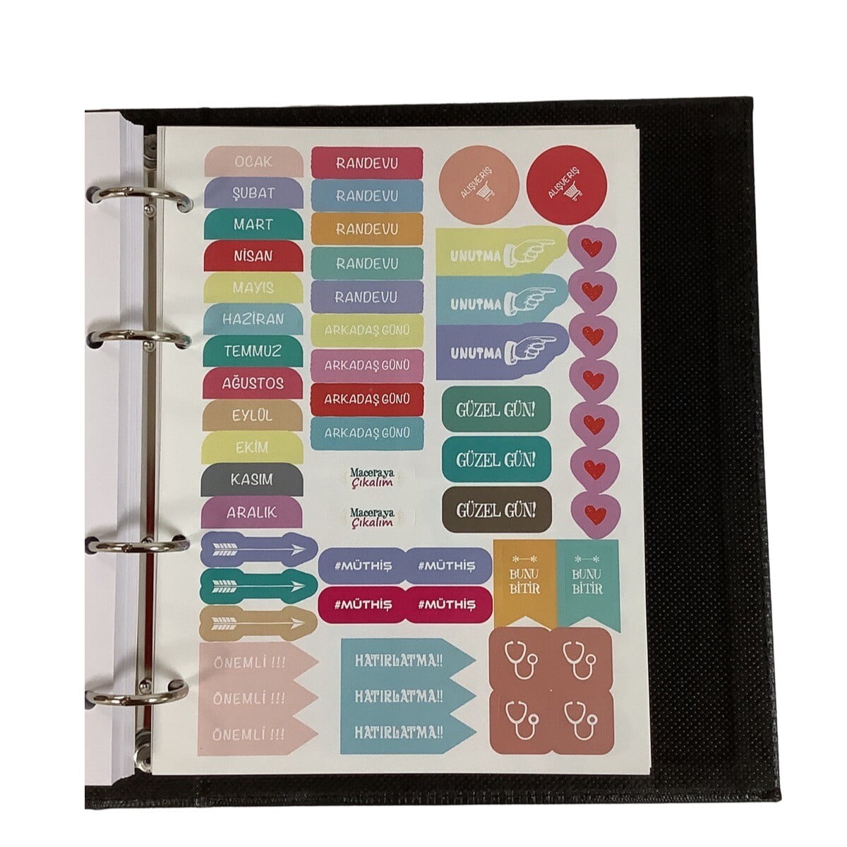 Acar Zara Termo Deri Metal Aksesuarlı 18,5*23 Cm 240 Sayfa Tarihsiz Planlayıcı Organizer Siyah