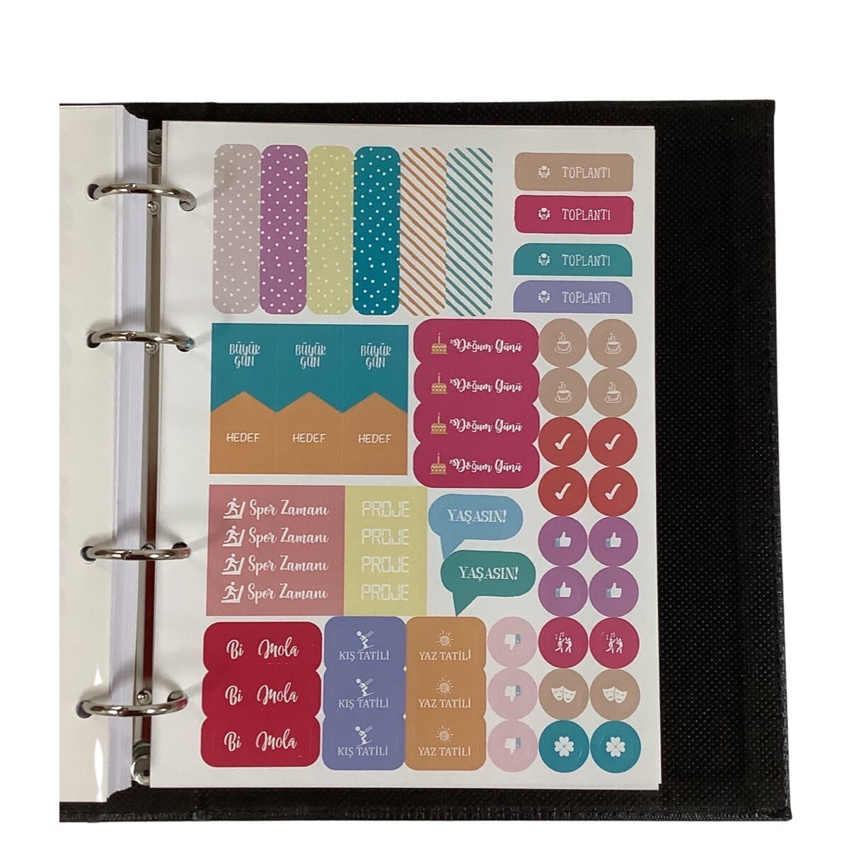 Acar Zara Termo Deri Metal Aksesuarlı 18,5*23 Cm 240 Sayfa Tarihsiz Planlayıcı Organizer Siyah