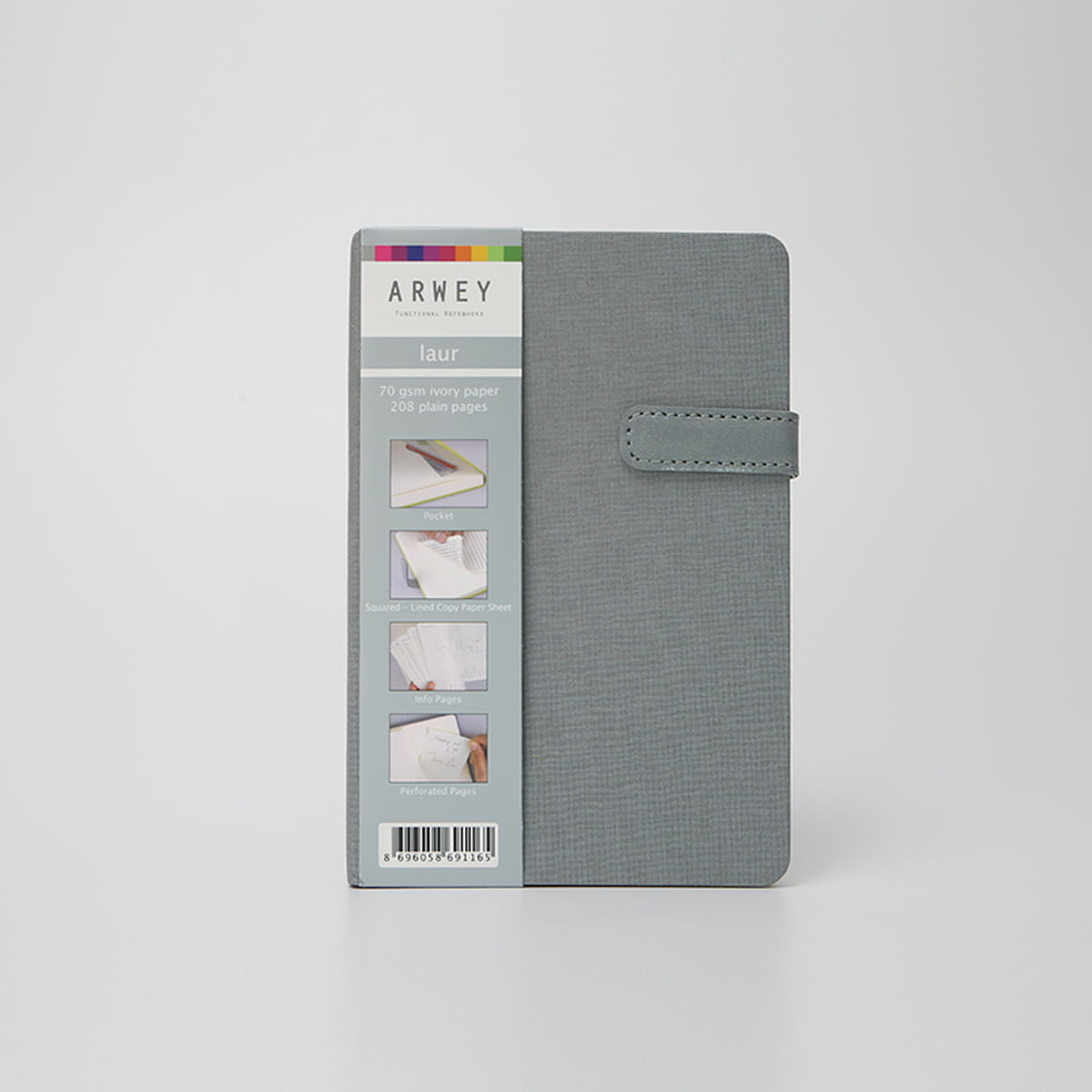 Acar Arwey Laur 11*16,5cm 208 Sayfa 70 gr. İvory Çizgisiz Defter