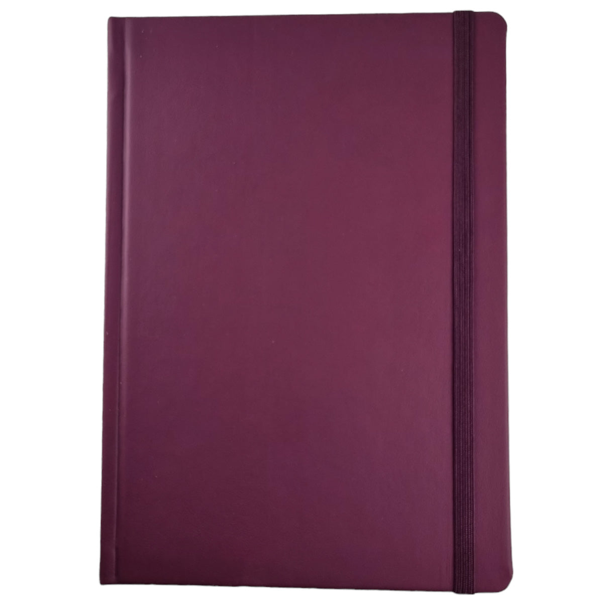 Acar Termo Sert Kapak Çizgili 13,9*20,3 Cm 192 Sayfa Boydan Lastikli Mürdüm Rengi Defter