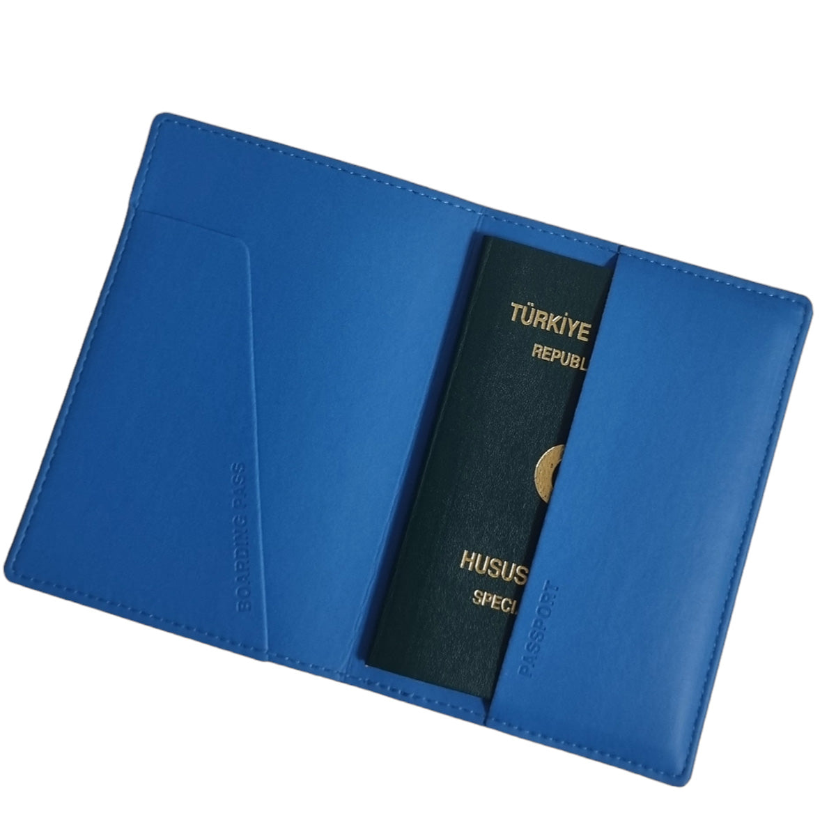 Mira Elma Derisi (SÜRDÜRÜLEBİLİR MALZEME)Pasaport Kılıfı Pasaportluk Seyahat Cüzdanı Mavi