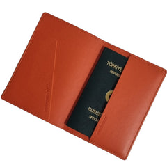 Mira Elma Derisi (SÜRDÜRÜLEBİLİR MALZEME)Pasaport Kılıfı Pasaportluk Seyahat Cüzdanı Orange