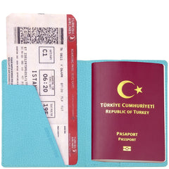Acar Mira Termo Deri Pasaport Kılıfı Pasaportluk Seyahat Cüzdanı Mavi
