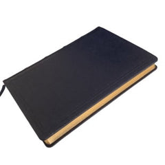 Acar Quimpir Defter 14,3*20,5 cm Sert Kapak Hakiki Deri Çizgili Kenar Yaldız Boyamalı Defter
