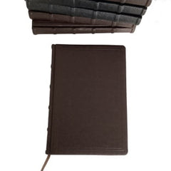 Acar Quimpir Defter 14,3*20,5 Cm Sert Kapak Hakiki Deri ÇizgisizKenar Yaldız Boyamalı Defter