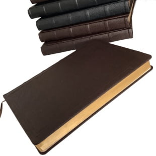 Acar Quimpir Defter 14,3*20,5 Cm Sert Kapak Hakiki Deri ÇizgisizKenar Yaldız Boyamalı Defter