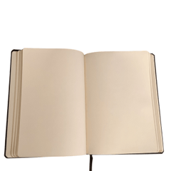 Acar Quimpir Defter 14,3*20,5 Cm Sert Kapak Hakiki Deri ÇizgisizKenar Yaldız Boyamalı Defter