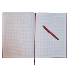 Acar Termo Deri Esnek Kapak 21*30 cm 128 Sayfa 1.Hamur 100 gr Kareli Defter
