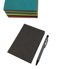 Acar Termo Deri Esnek Kapaklı 10,5*15 cm 160 Sayfa Kareli Defter Füme