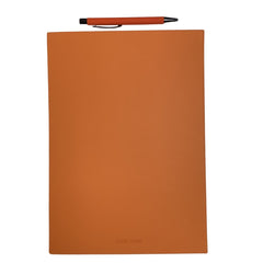 Acar Termo Deri Esnek Kapaklı  21*30 cm 128 Sayfa Çizgili-Kareli-Dot-Çizgisiz Sayfalı Defter Koyu Turuncu