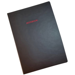 Acar Termo Deri Esnek Kapaklı  21*30 cm 128 Sayfa Dot(Noktalı) Tarihsiz Planner Defter Siyah-Kırmızı